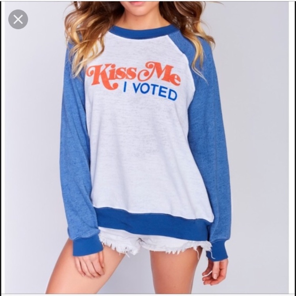 WildFox Kiss Me I Voted sweater